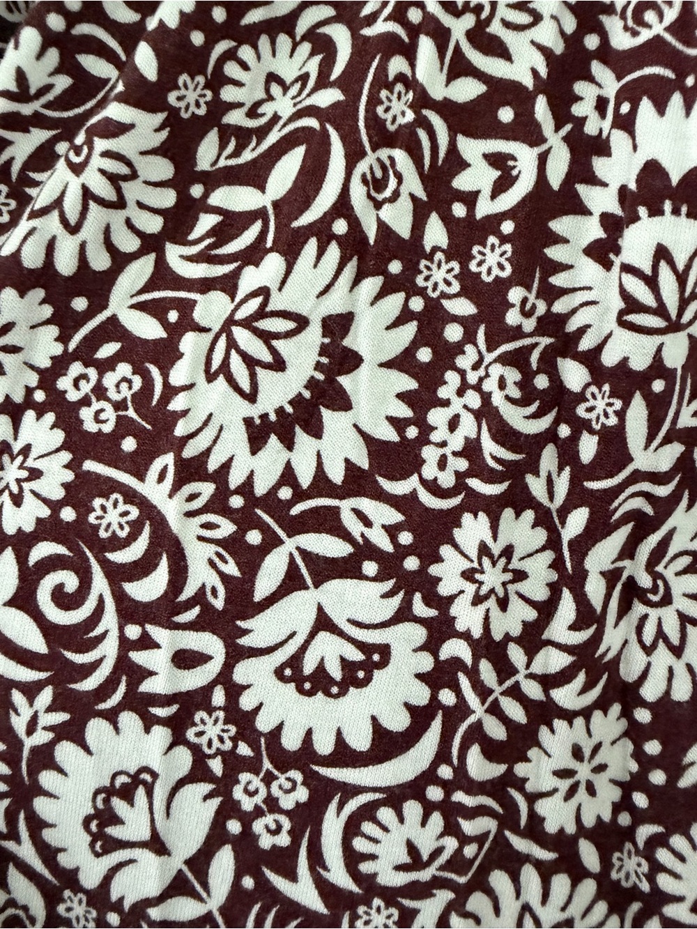 Boden Scoop Tiered Jersey Mini Dress in Brown Floral. Size: 20-22 - Picture 6 of 9